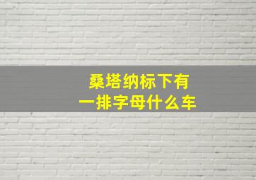 桑塔纳标下有一排字母什么车