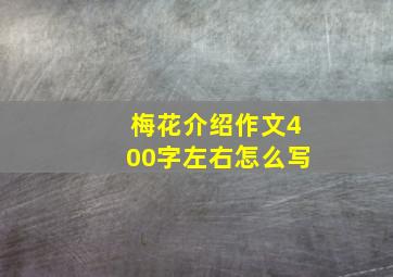 梅花介绍作文400字左右怎么写