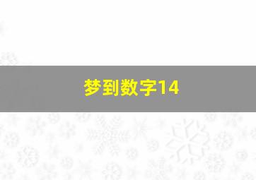 梦到数字14