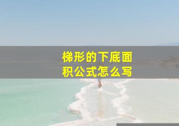 梯形的下底面积公式怎么写