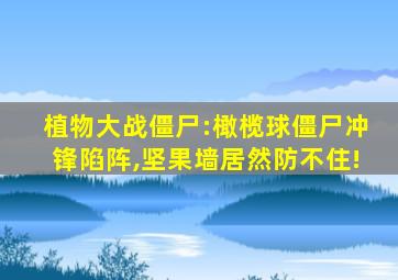 植物大战僵尸:橄榄球僵尸冲锋陷阵,坚果墙居然防不住!