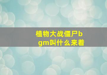 植物大战僵尸bgm叫什么来着