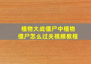 植物大战僵尸中植物僵尸怎么过关视频教程