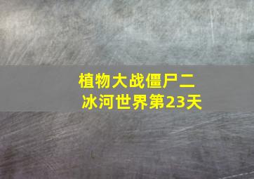 植物大战僵尸二冰河世界第23天