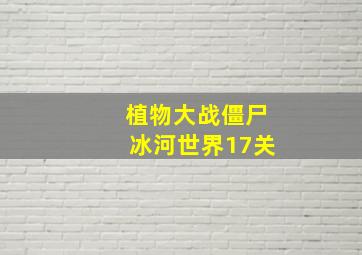 植物大战僵尸冰河世界17关