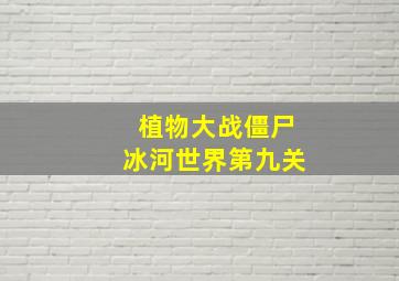 植物大战僵尸冰河世界第九关