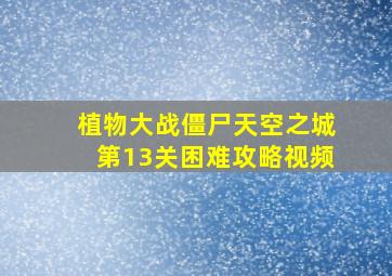 植物大战僵尸天空之城第13关困难攻略视频