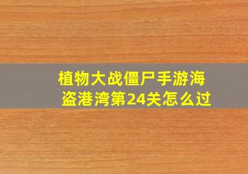 植物大战僵尸手游海盗港湾第24关怎么过