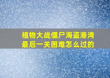 植物大战僵尸海盗港湾最后一关困难怎么过的