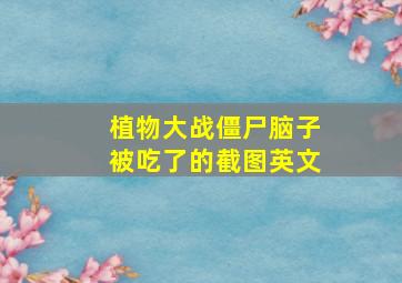 植物大战僵尸脑子被吃了的截图英文