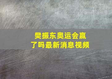 樊振东奥运会赢了吗最新消息视频