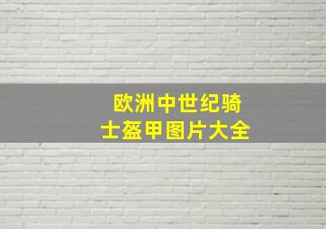 欧洲中世纪骑士盔甲图片大全