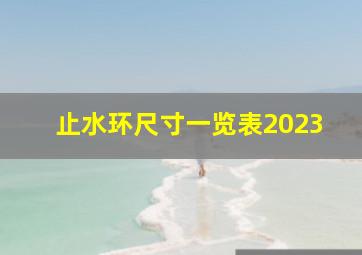 止水环尺寸一览表2023