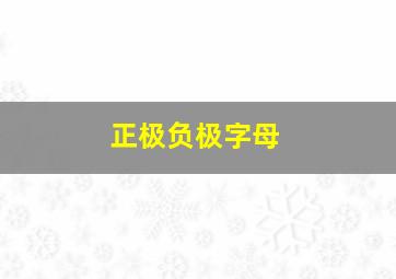 正极负极字母