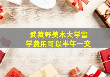 武藏野美术大学留学费用可以半年一交