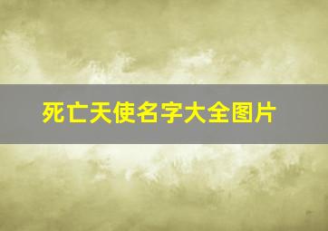 死亡天使名字大全图片