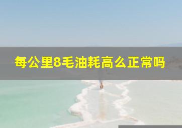 每公里8毛油耗高么正常吗