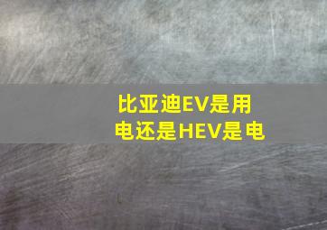 比亚迪EV是用电还是HEV是电