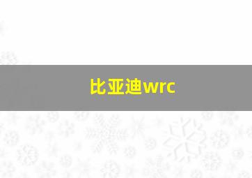 比亚迪wrc