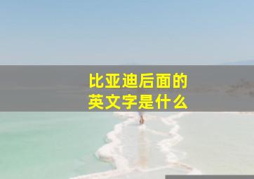 比亚迪后面的英文字是什么