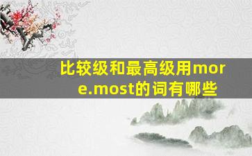 比较级和最高级用more.most的词有哪些