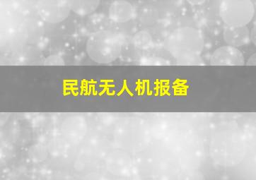 民航无人机报备