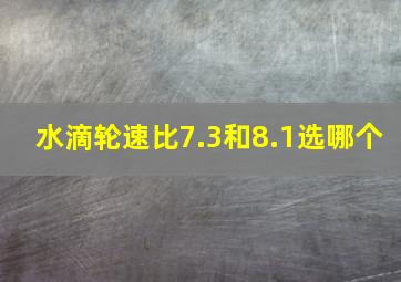 水滴轮速比7.3和8.1选哪个