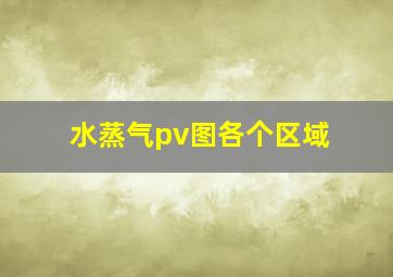 水蒸气pv图各个区域