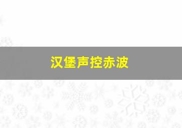 汉堡声控赤波