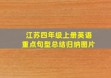 江苏四年级上册英语重点句型总结归纳图片