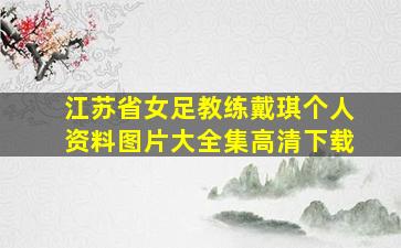 江苏省女足教练戴琪个人资料图片大全集高清下载