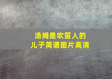 汤姆是吹笛人的儿子简谱图片高清