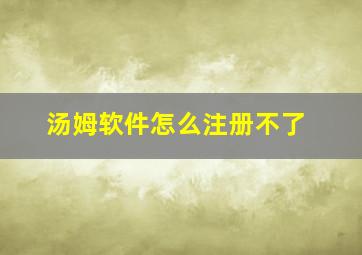 汤姆软件怎么注册不了