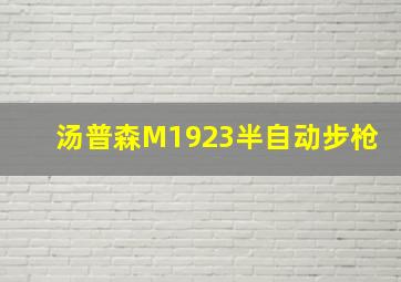 汤普森M1923半自动步枪