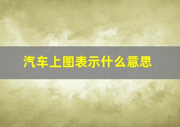 汽车上图表示什么意思