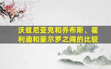 沃兹尼亚克和乔布斯、霍利迪和蒙尔罗之间的比较