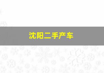 沈阳二手产车