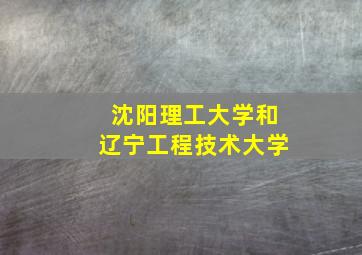 沈阳理工大学和辽宁工程技术大学