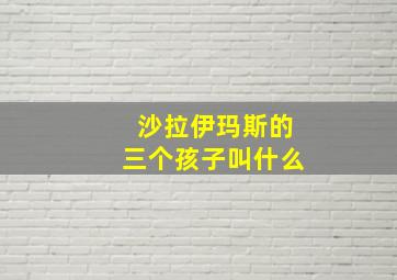 沙拉伊玛斯的三个孩子叫什么