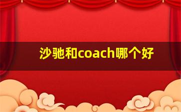 沙驰和coach哪个好