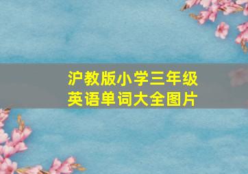 沪教版小学三年级英语单词大全图片