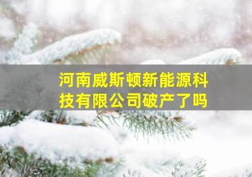 河南威斯顿新能源科技有限公司破产了吗