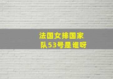 法国女排国家队53号是谁呀