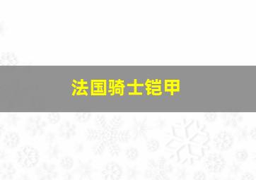 法国骑士铠甲