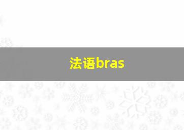 法语bras