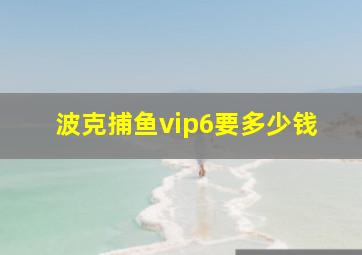 波克捕鱼vip6要多少钱