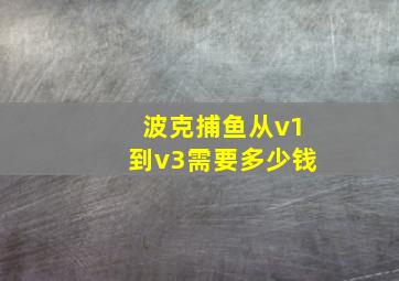 波克捕鱼从v1到v3需要多少钱