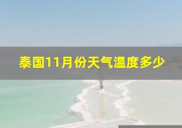 泰国11月份天气温度多少