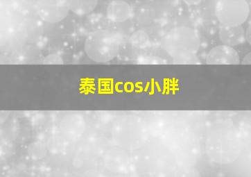 泰国cos小胖