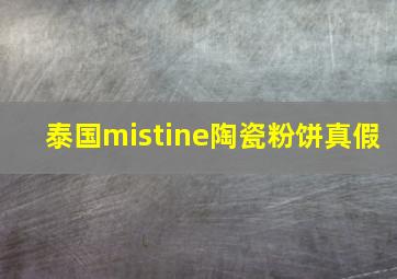 泰国mistine陶瓷粉饼真假